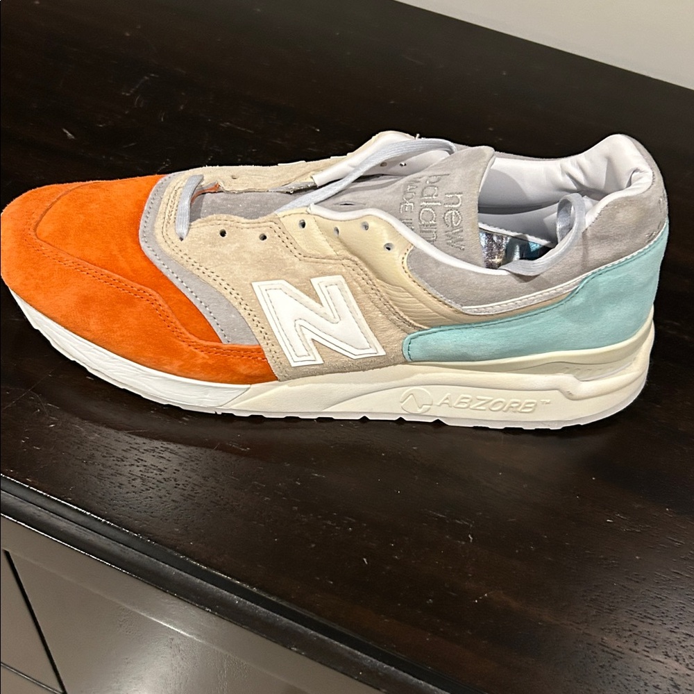 New Balance Ronnie Fieg Kith Men's Orange and Beige Sneakers